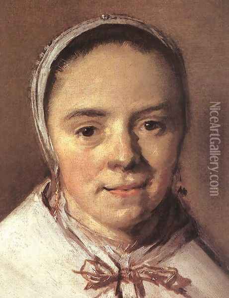 Portrait of a Woman (detail) 1655-60 Oil Painting - Frans Hals