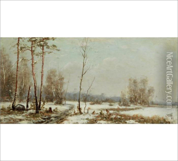 Winter Oil Painting - Eugen Taube