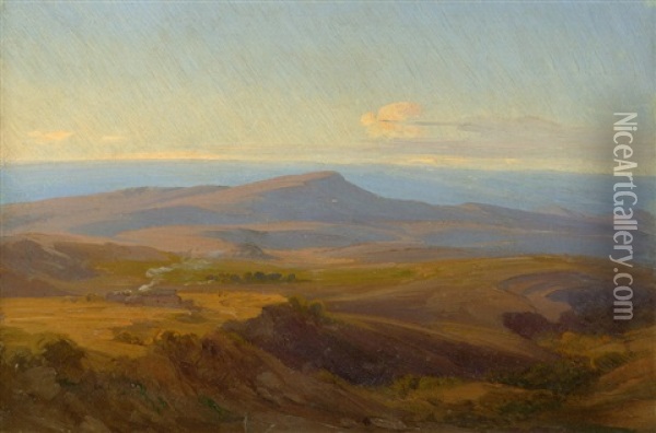Griechische Landschaft Im Mittagslicht Oil Painting - August Loeffler