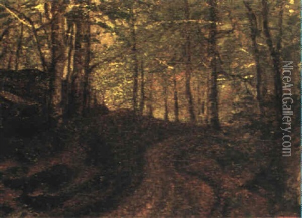 Skogsparti Oil Painting - Carl Skanberg