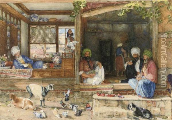 The Kibab Shop, Scutari Oil Painting - John Frederick Lewis