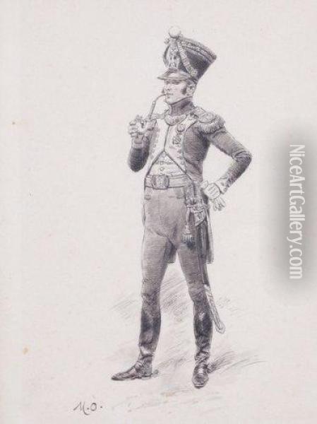 Lieutenant Colonel Des Tirailleurs Chasseurs Oil Painting - Maurice Henri Orange