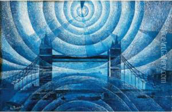 Tower Bridge Oil Painting - Luigi Russolo