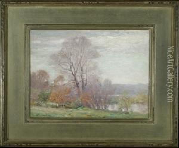 Autumn In Connecticut Oil Painting - William S. Robinson