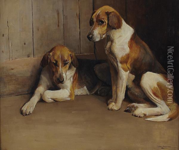 Foxhounds Oil Painting - Samuel Fulton