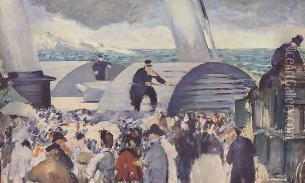 Embarkation after Folkestone Oil Painting - Edouard Manet