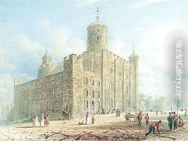 The White Tower Oil Painting - Frederick Nash