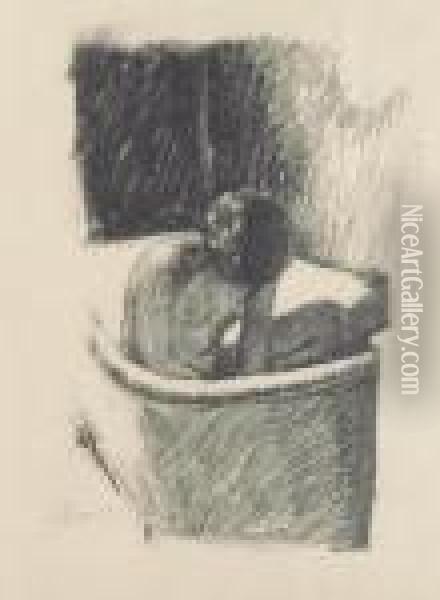 The Bath Oil Painting - Pierre Bonnard