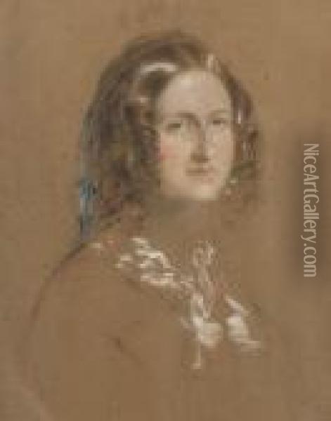 Portrait Of Selina Connolly Oil Painting - James Rannie Swinton