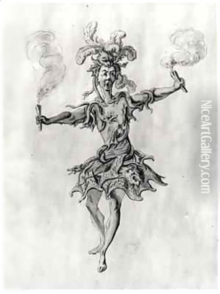 Costume design for the ballet 'Medusa' Oil Painting - Nicolas Boquet