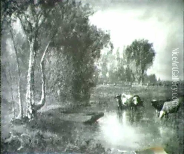 Pastoral Landscape Oil Painting - George Nelson Cass