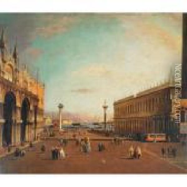 The Grand Canal From Piazza San Marco Oil Painting - (Giovanni Antonio Canal) Canaletto