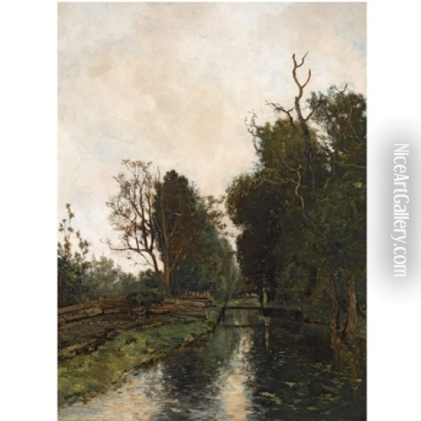 De Broeksloot Te Voorburg Oil Painting - Paul Joseph Constantin Gabriel