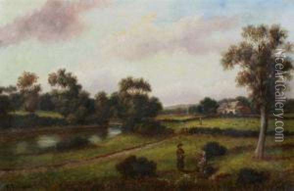 The Country Cottage Oil Painting - G.H. Thompson