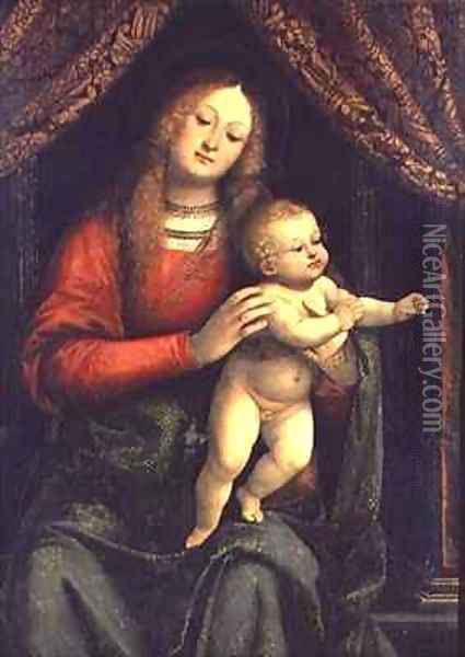 Madonna and Child Oil Painting - Gaudenzio Ferrari