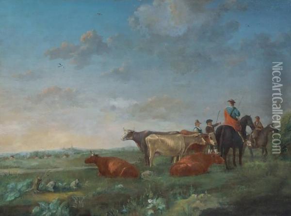 Paysage Rural Anime De Vaches Oil Painting - Aelbert Cuyp