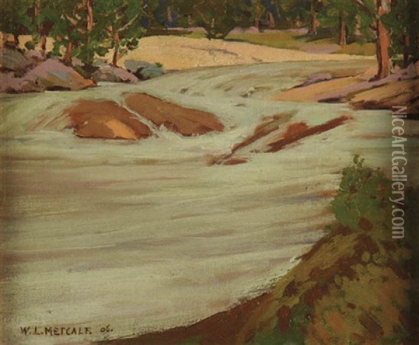 Winter Brook Oil Painting - Willard Leroy Metcalf