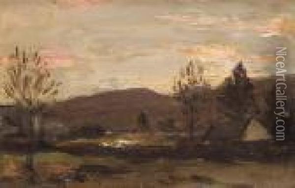 Sunset Near Comrie Oil Painting - Samuel John Peploe