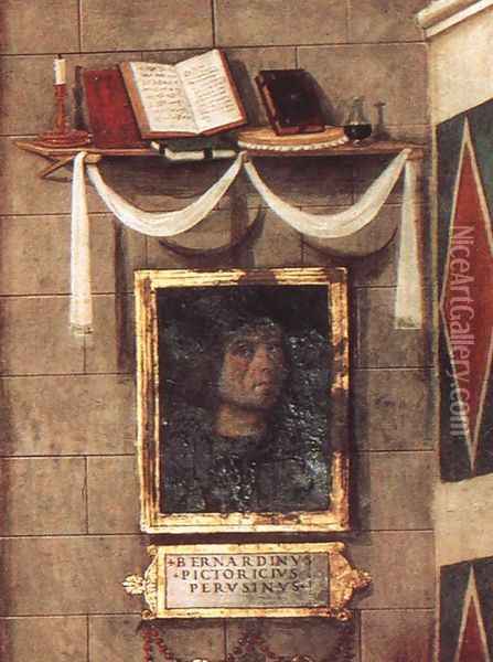 Annunciation (detail-2) 1501 Oil Painting - Bernardino di Betto (Pinturicchio)
