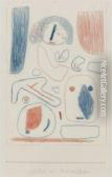 Ein Kind Und Das Groteske Oil Painting - Paul Klee