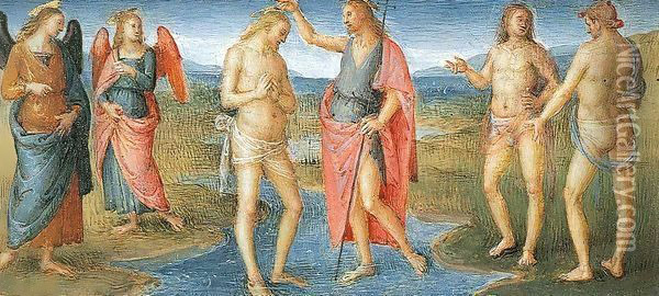 Baptism of Christ 3 Oil Painting - Pietro Vannucci Perugino