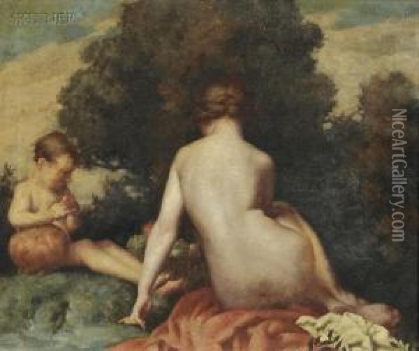 Allegorical Scene Of The Bounty Of Nature Oil Painting - Louis David Vaillant