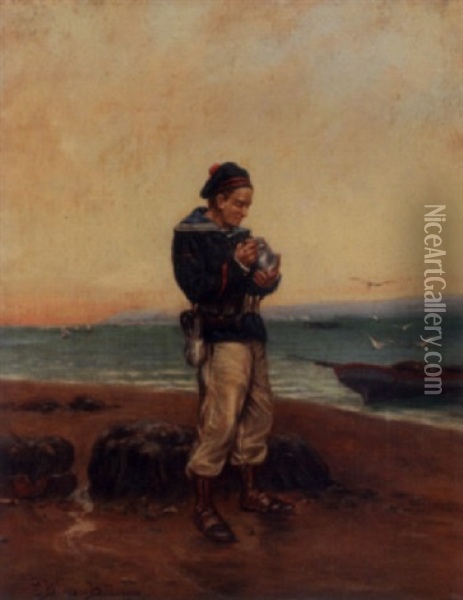 The French Sailor Oil Painting - Etienne Prosper Berne-Bellecour
