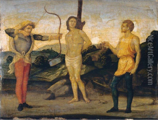 The Martyrdom Of Saint Sebastian Oil Painting - Pseudo Granacci