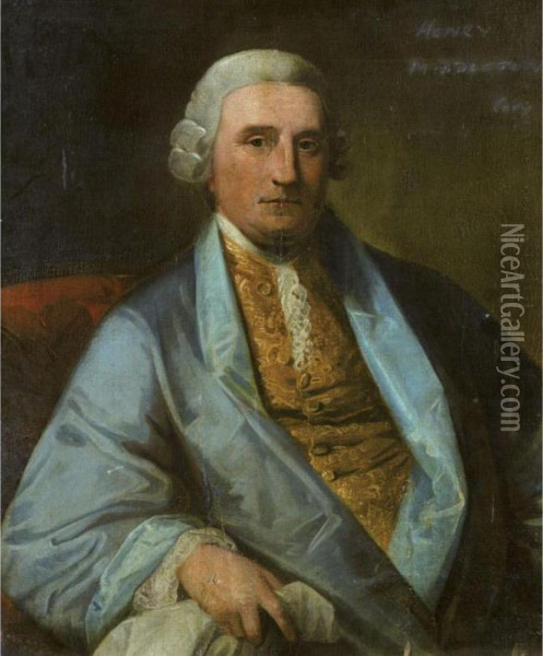 Portrait Of William Middleton 
(170-1785), Of Crowfield, South Carolina, And Crowfield Hall, Suffolk Oil Painting - Benjamin West