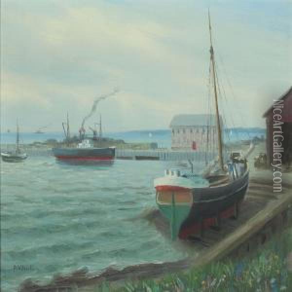 Habour Oil Painting - Peter Hans Wilhard