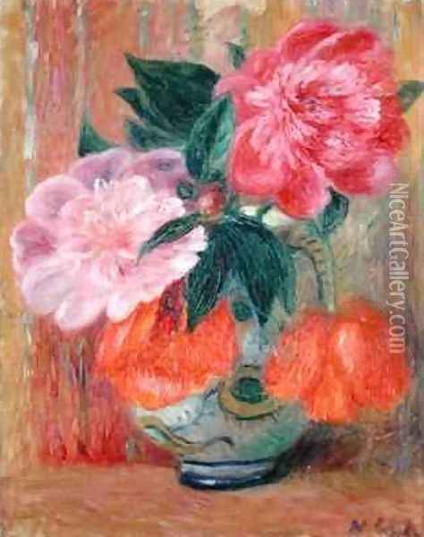 Poppies and Peonies Oil Painting - William Glackens