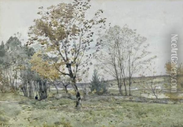 Paysage, La Gremellerie Oil Painting - Henri-Joseph Harpignies