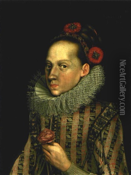 Portrat Der Maria Salame Aetatis, 18-jahrig Oil Painting - Jan Anthonisz Van Ravesteyn