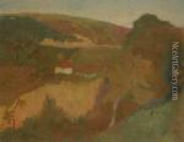 Continental Landscape With Cottage Oil Painting - Paul Serusier