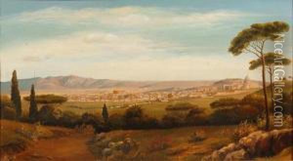 Veduta Panoramica Di Roma Da Monte Mario Oil Painting - Max W. Roman