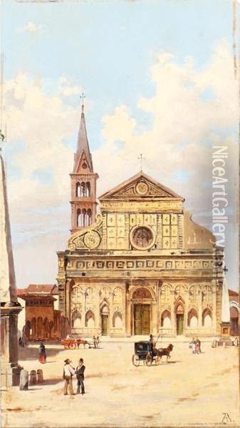 Santa Maria Novella, Florence Oil Painting - Antonietta Brandeis