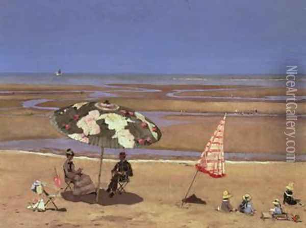 The Beach Oil Painting - Etienne Moreau-Nelaton