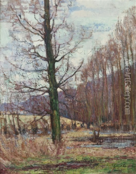 Paysage D'automne Oil Painting - Paul-Francois Berthoud