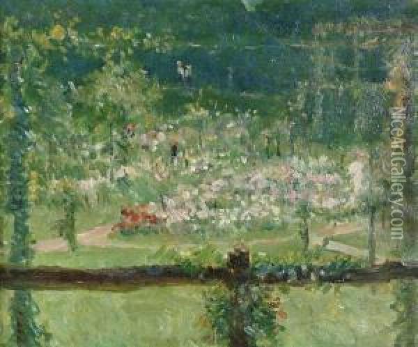 Le Jardin Fleuri Oil Painting - Ernest Quost