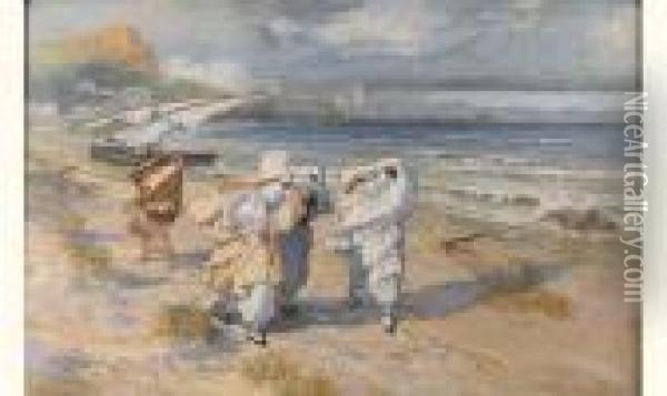Les Femmes D'alger Oil Painting - Frederick Arthur Bridgman