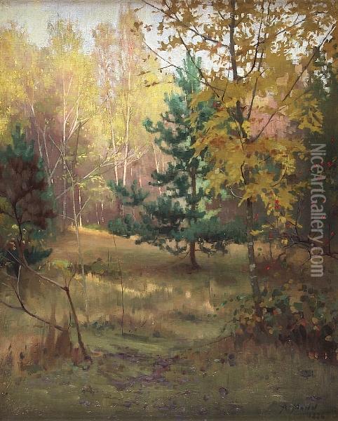In October Oil Painting - Alexander Mann