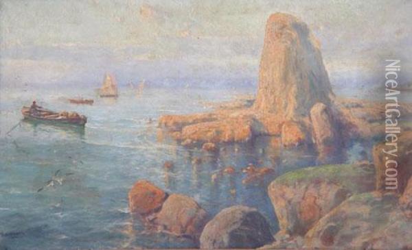 Mediterraneo Oil Painting - Charles Herbert Woodbury