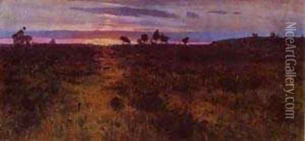 Sunset 1890s Oil Painting - Vasily Polenov
