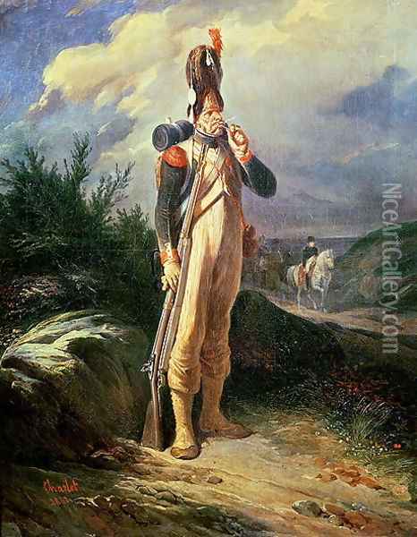 The Grenadier Guard, 1842 Oil Painting - Nicolas Toussaint Charlet