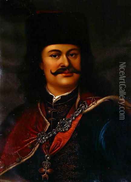 Prince Ferenc Rakoczi II Oil Painting - Adam Manyoki