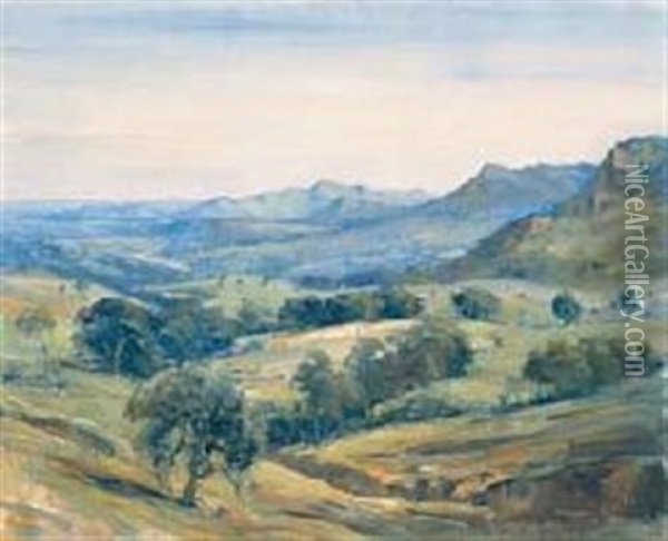 Nundle Landscape Oil Painting - Robert Johnson