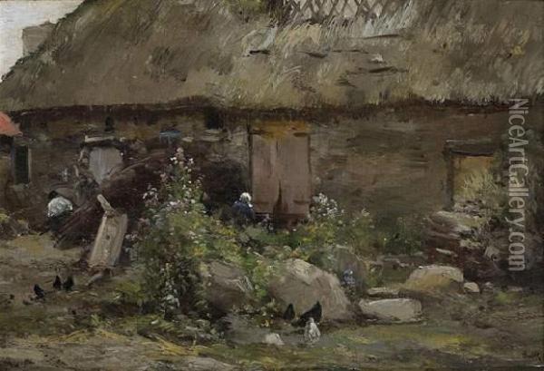 Chaumiere A Morsalines Oil Painting - Marie Joseph Leon Clavel Iwill