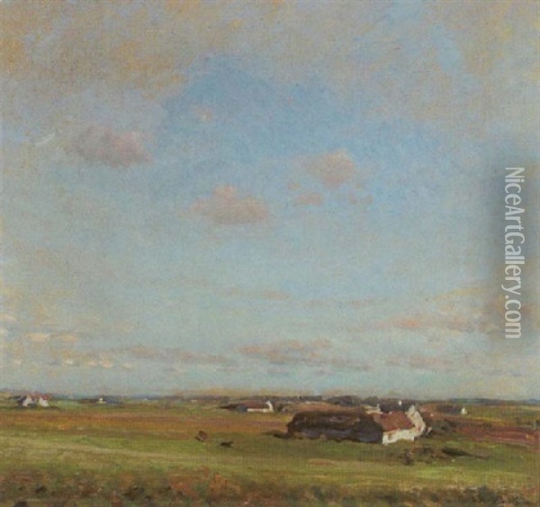 Udsigt Over Landskab Fra Gilleleje Oil Painting - Julius Paulsen