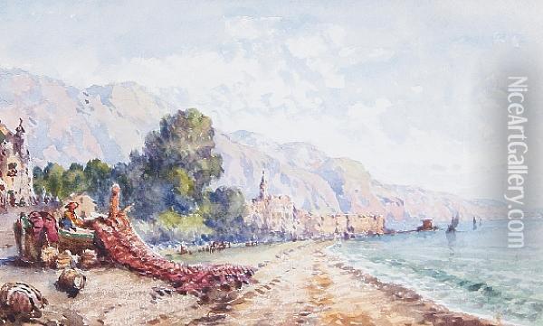Cote D'azur Views Oil Painting - Conrad H.R. Carelli