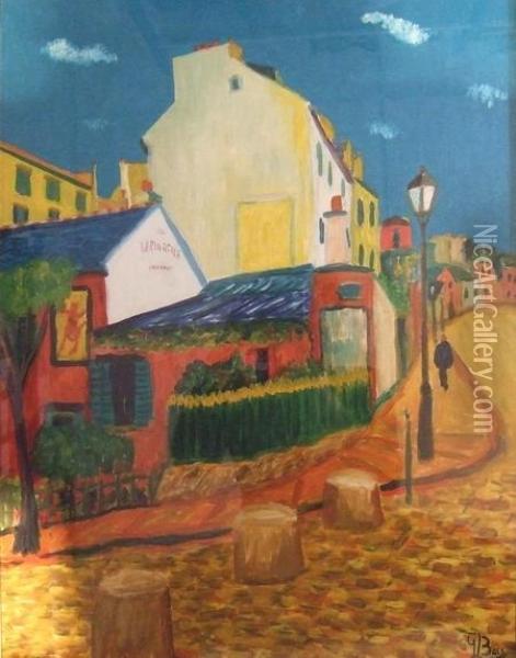 Le Lapin Agile Oil Painting - Georges Le Mare